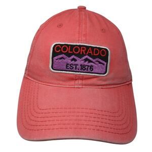 Colorado Strapback Baseball Cap Pink One Size Adjustable Triangle Sport Headwear